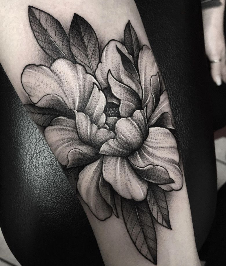 The Oracle Tattoo Studio  Neo traditional style floral tattoo in stippled  shading  Facebook