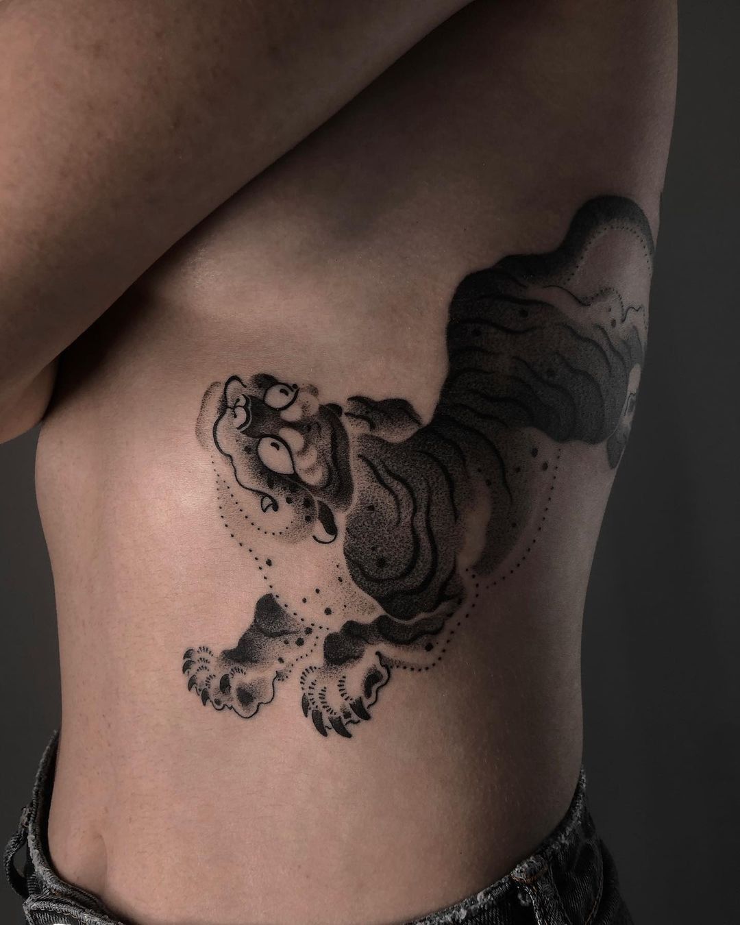 Tattoo artist Misha Kozlov, St. Petersburg tattoo, St. Petersburg tattoo, Japanese tattoo, Japan tattoo, tiger tattoo