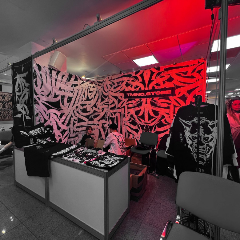 TYPEMANIAC brand booth at the 19th Moscow Tattoo Festival