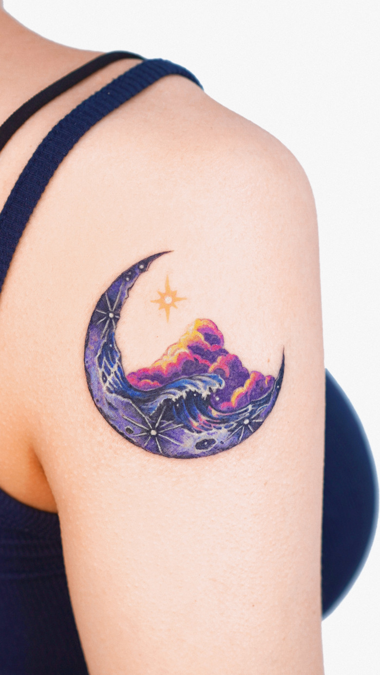 Una miscela di forme e texture da parte del tatuaggio coreano Fluffy - image 1