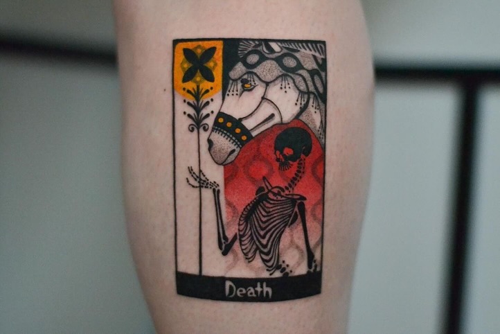 Tarot card Death tattoo - artist Max Murphy