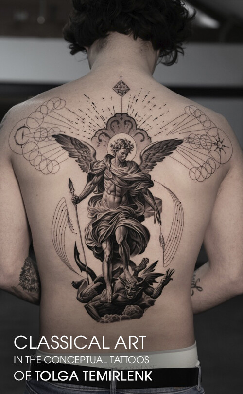 Arte clásico en los tatuajes conceptuales de Tolga Temirlenk