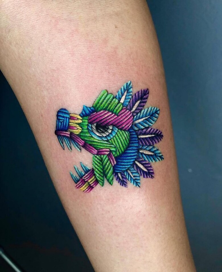 Mesoamerican dragon tattoo