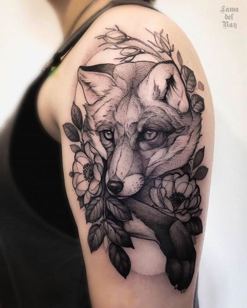 Различные варианты дизайна татуировки лисы