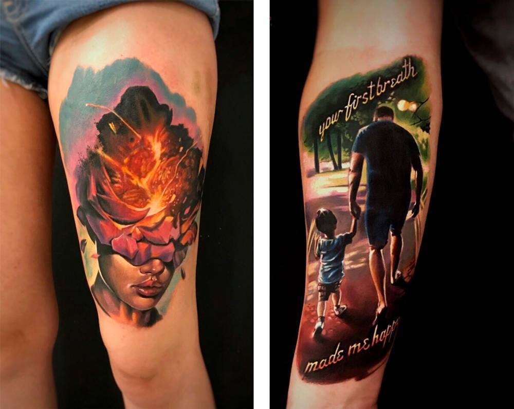 Тату мастер Дмитрий Задорожный | ProTeam КРАСКА Tattoo ink | Цветной тату реализм