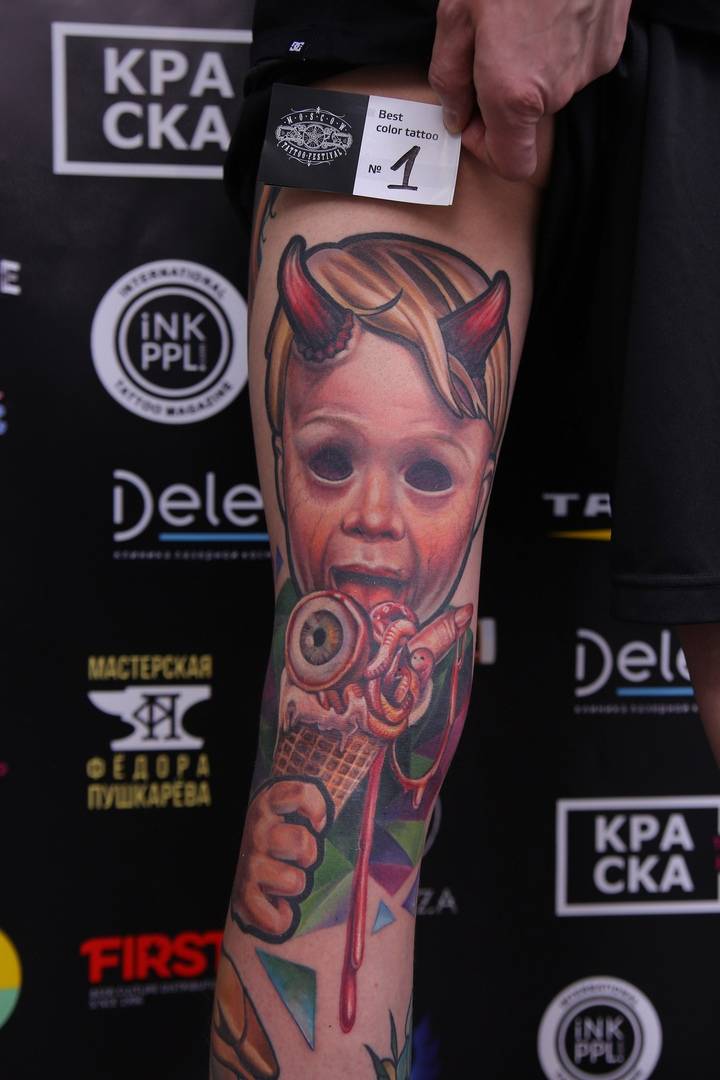 Цветная татуировка Лека