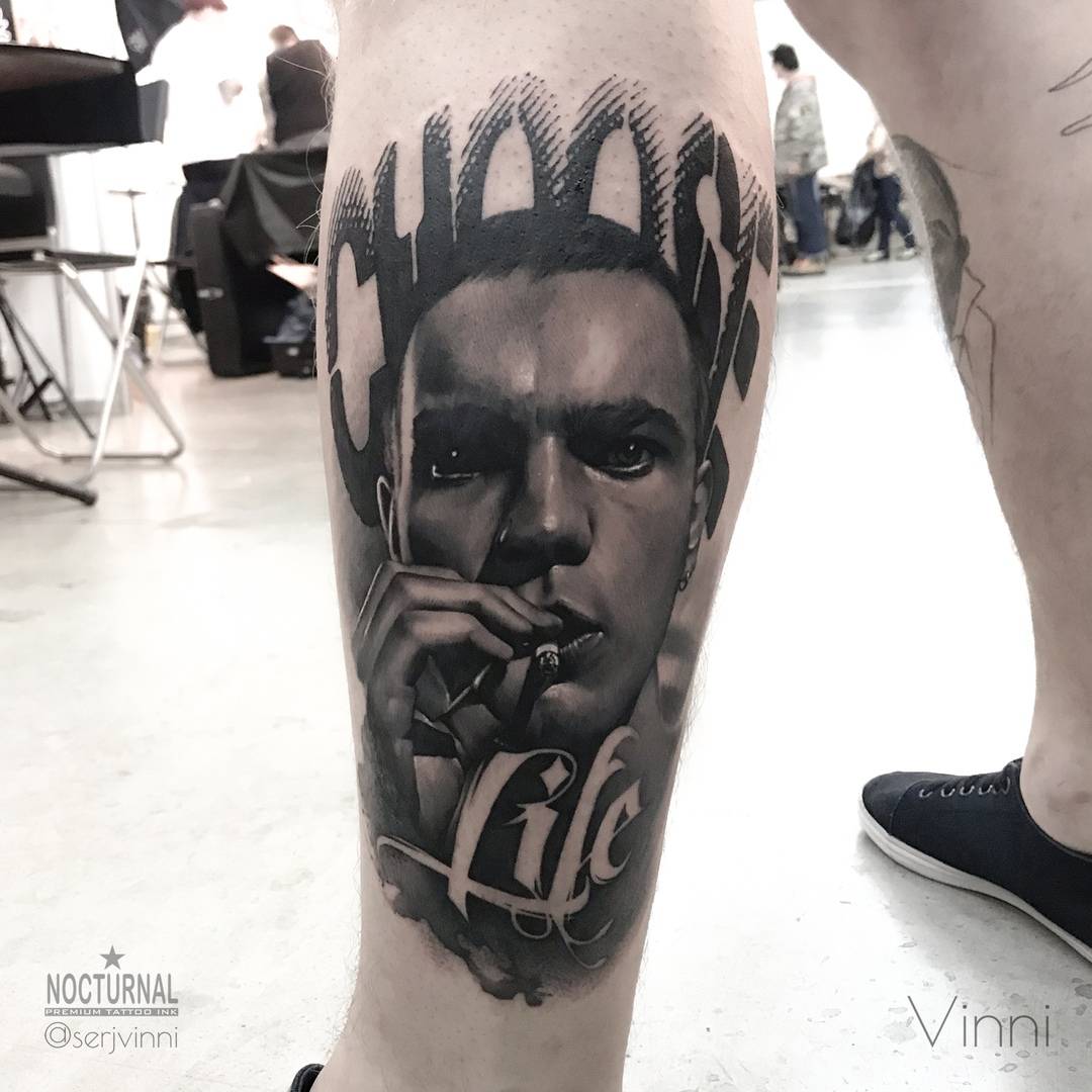 Черно-Белая татуировка Сергей Vinni