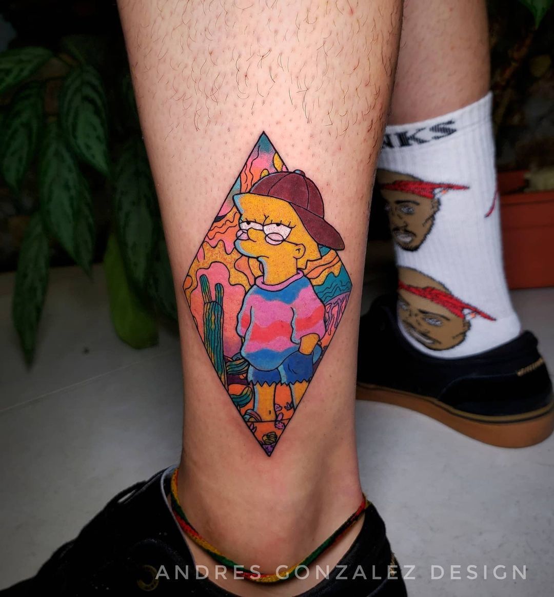 Tattoo uploaded by Georgina May  Lisa Simpson thesimpsons cartoontattoo  colourtattoo  Tattoodo