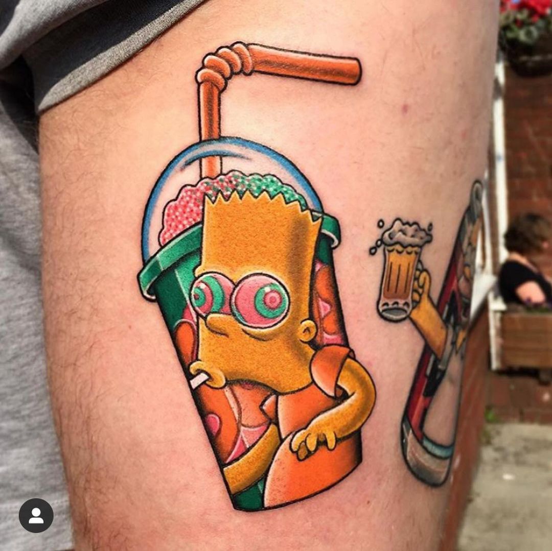 Bart Simpson tattoo