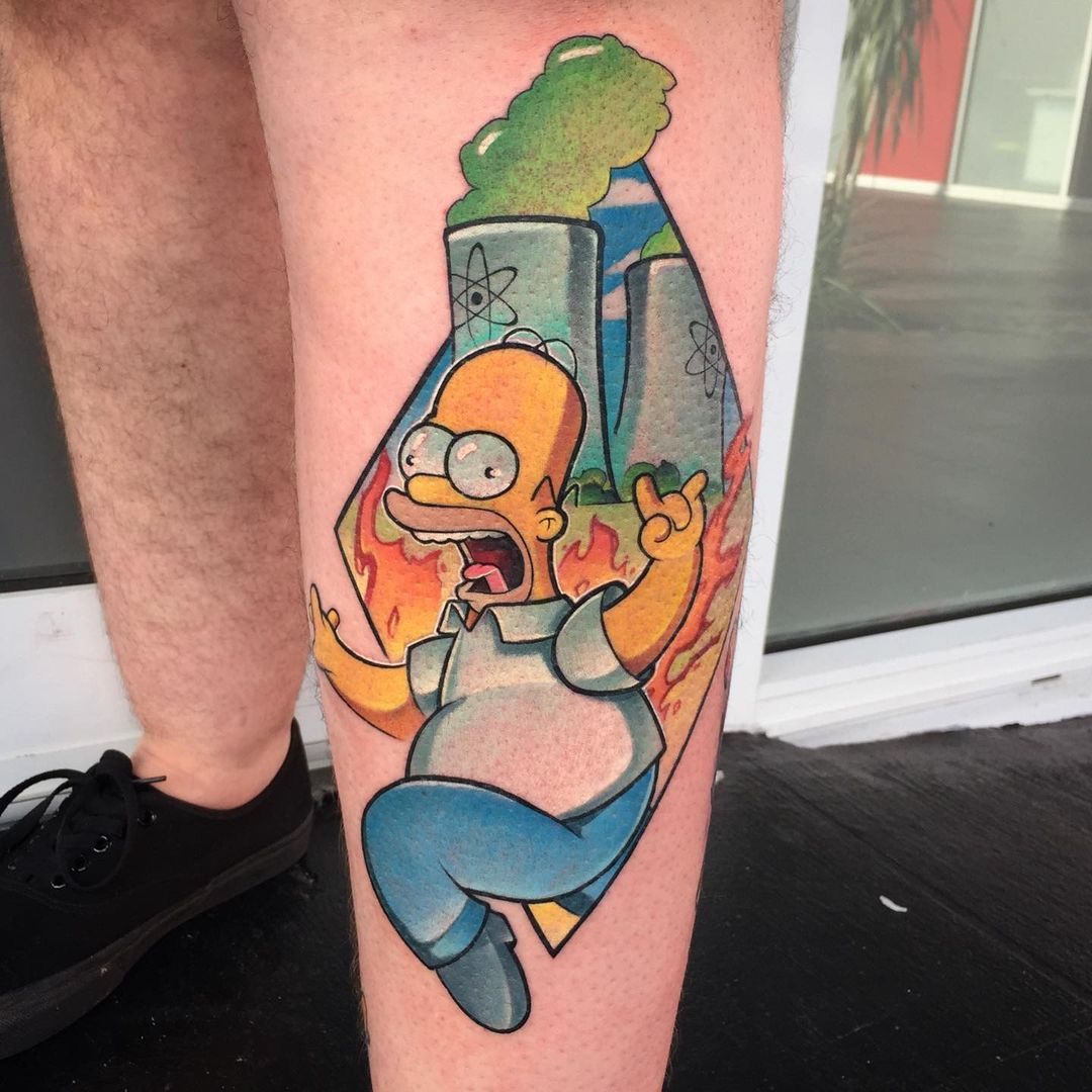 Homer Simpson tattoo