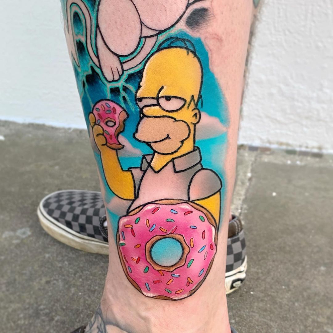 Homer Simpson tattoo