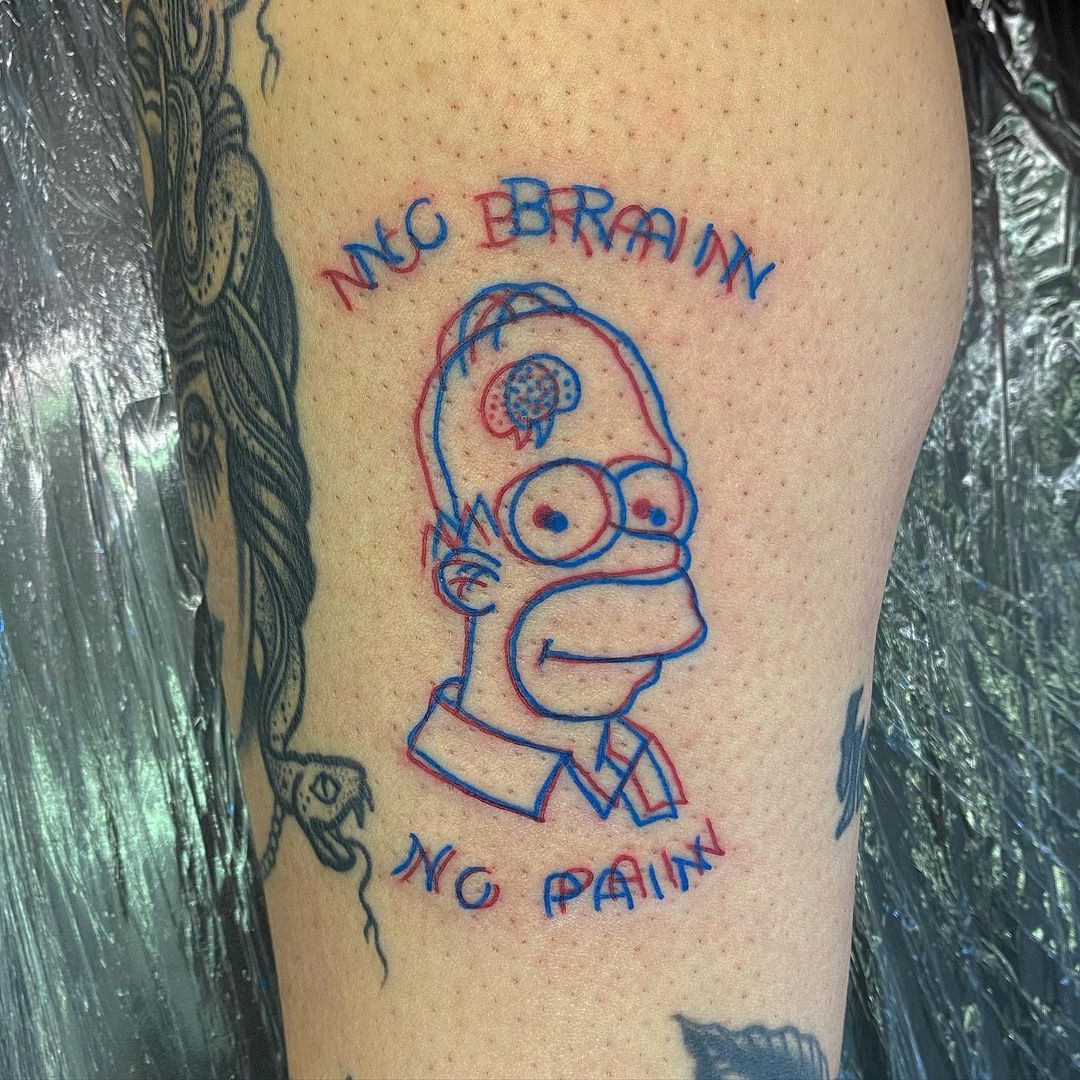 Homer Simpson tattoo