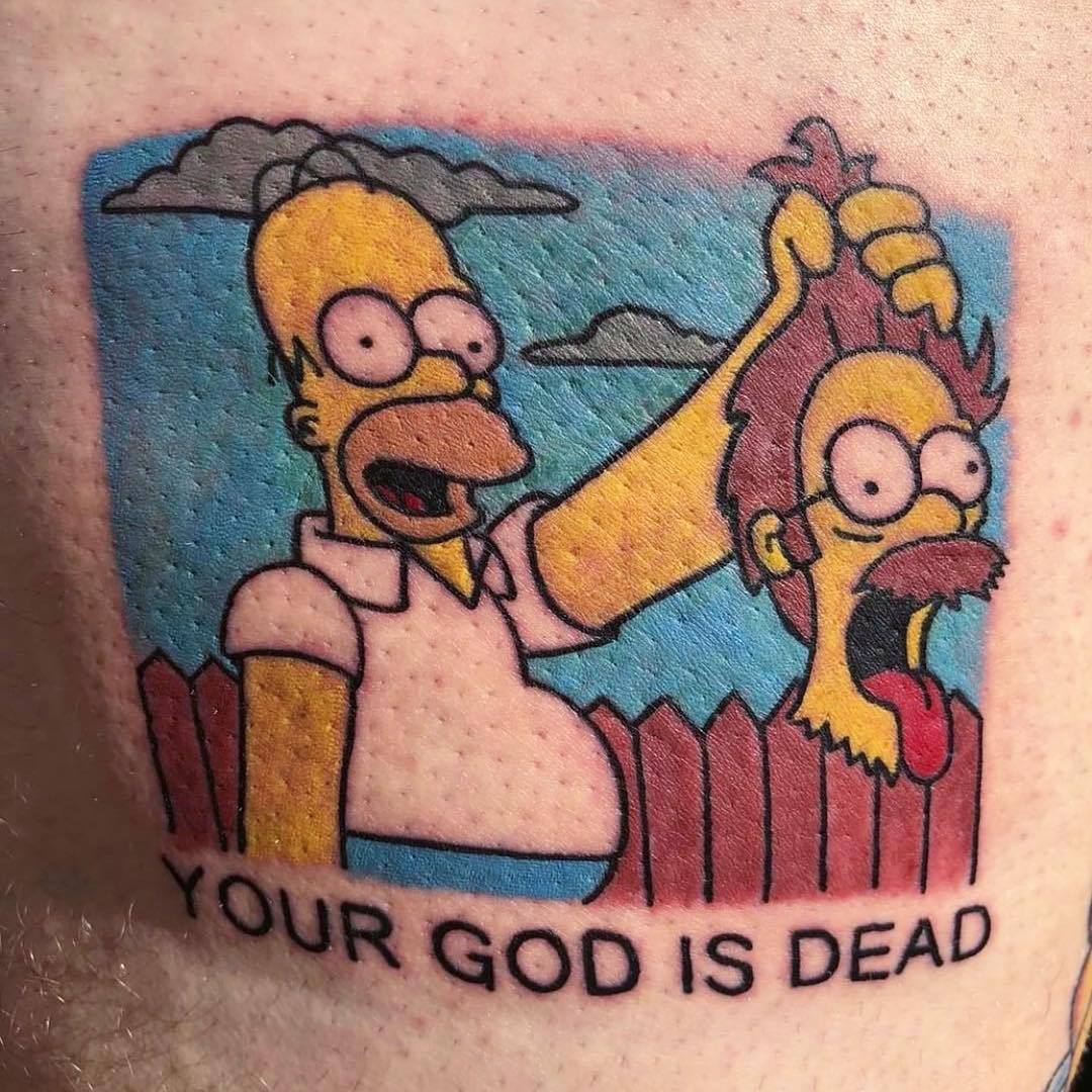 Halloween in The Simpsons tattoo