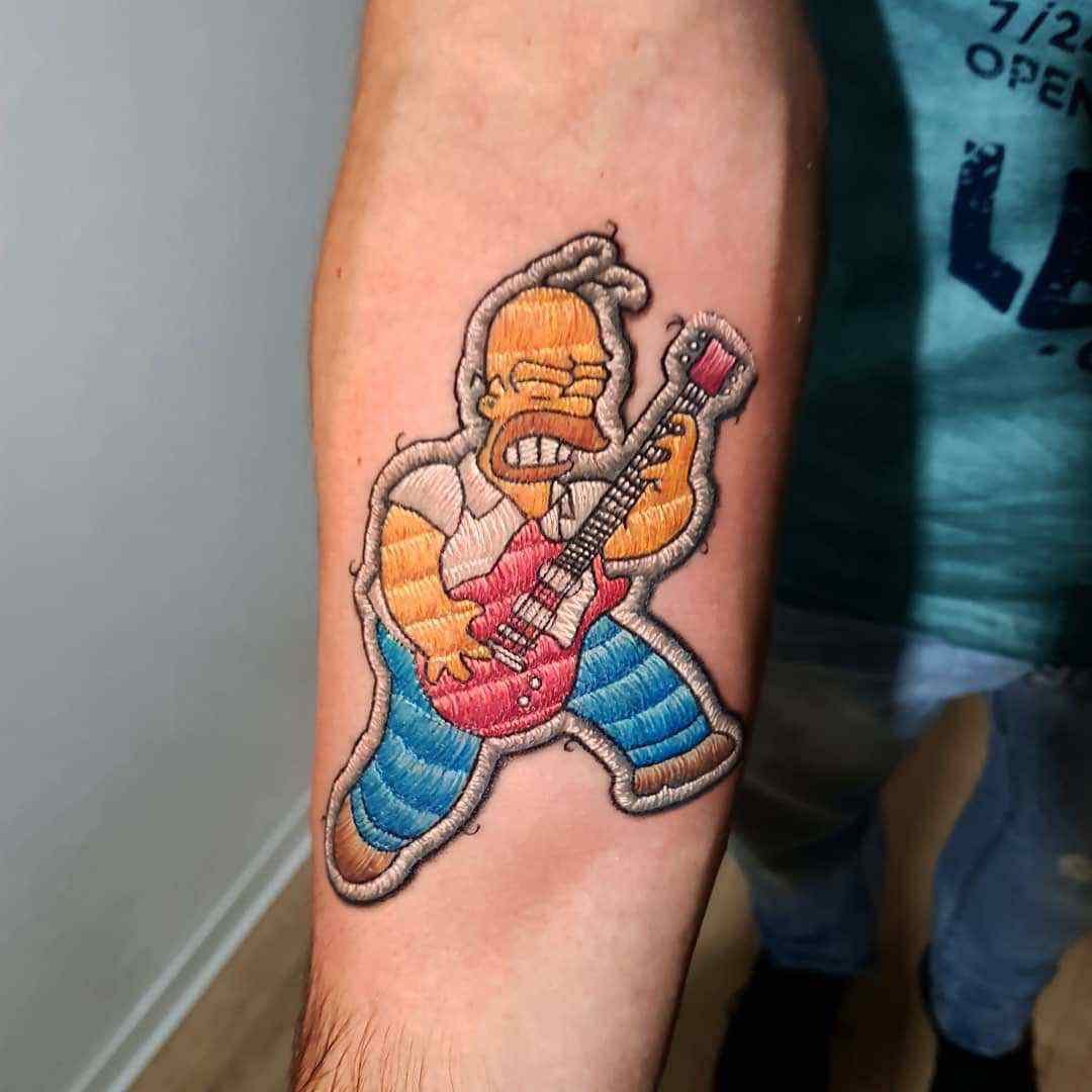 tattoo patch Homer Simpson