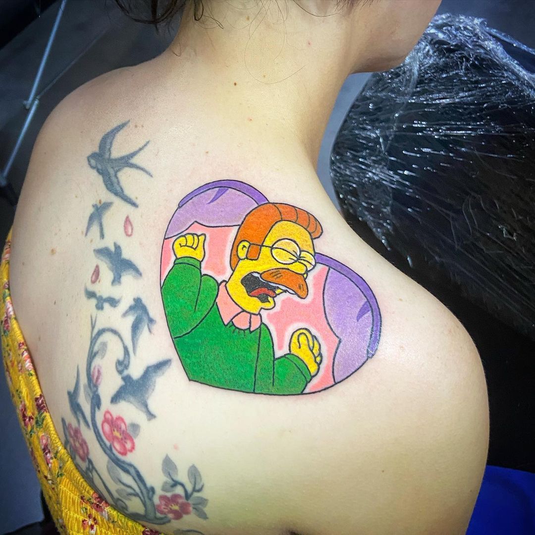tattoo satisfied Ned Flanders