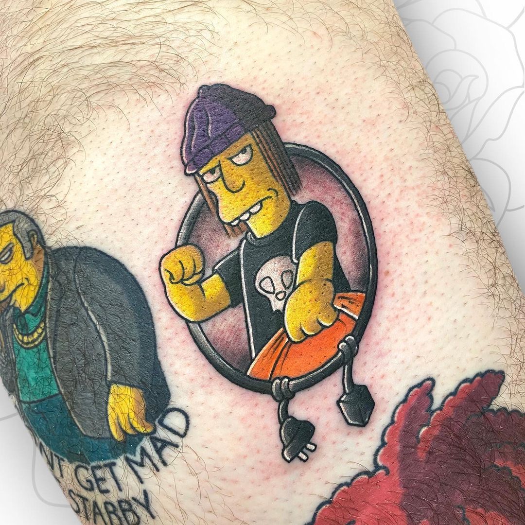 Jimbo Jones - tattoo based on The Simpsons