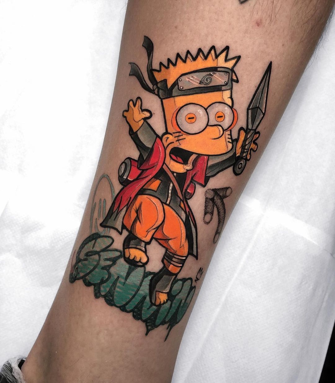 Bart Simpson tattoo