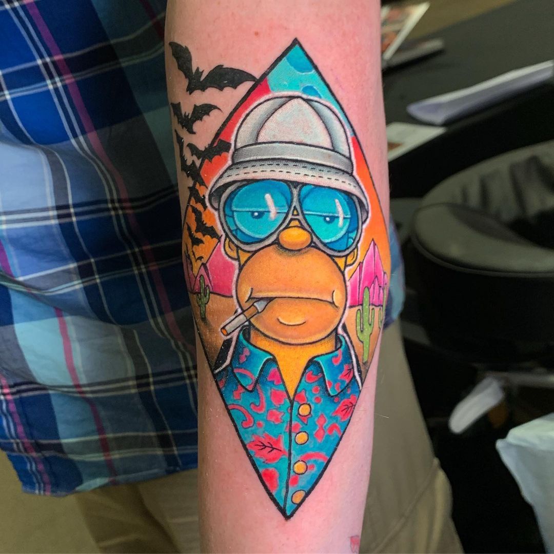 Homer Simpson tattoo