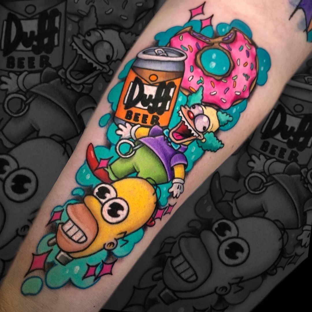 Japanese Homer Simpson tattoo