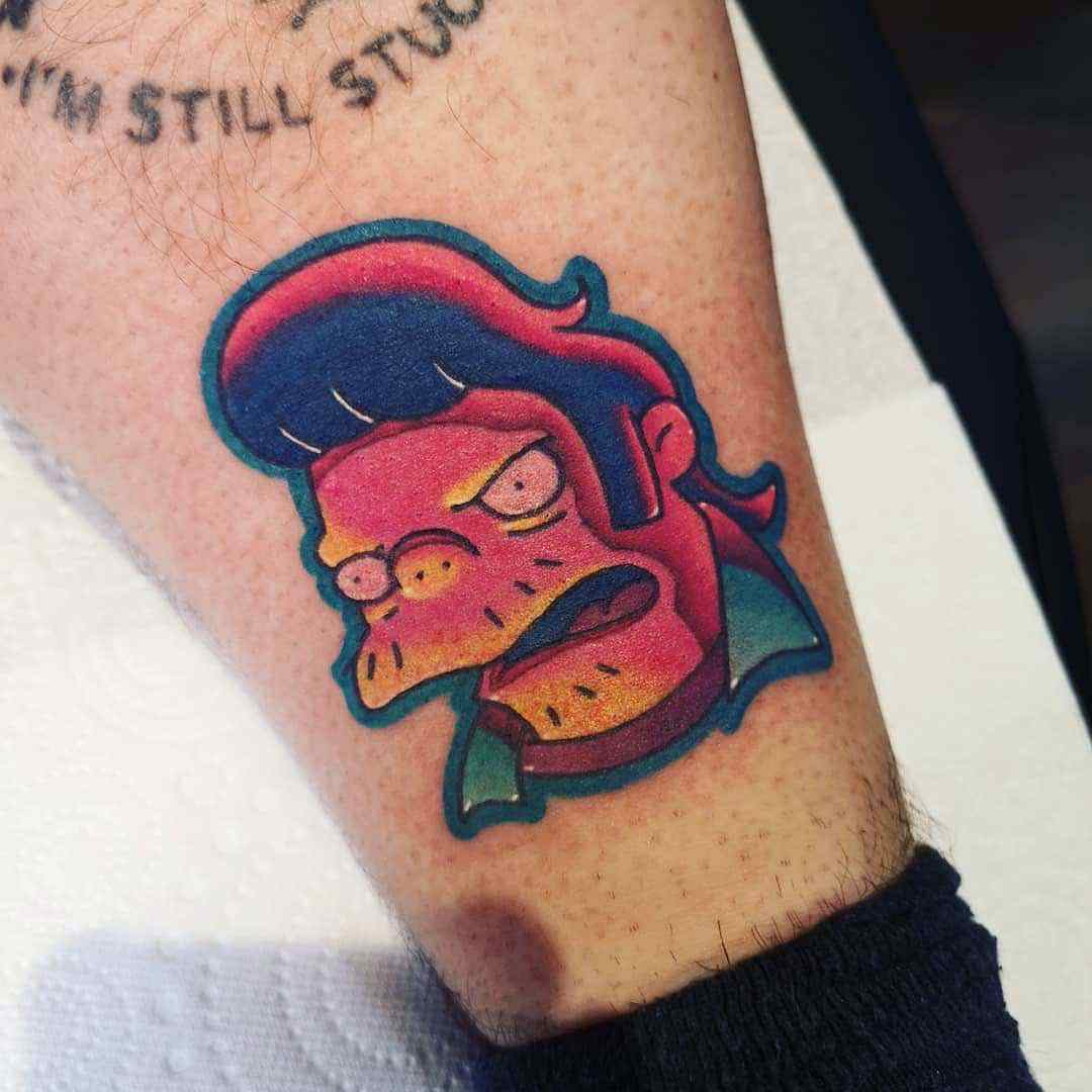 Snake - tattoo based on The Simpsons