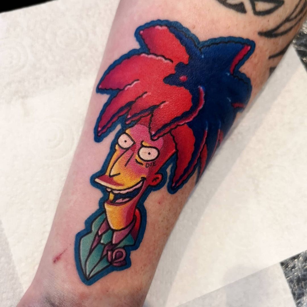 Bob - tattoo based on The Simpsons