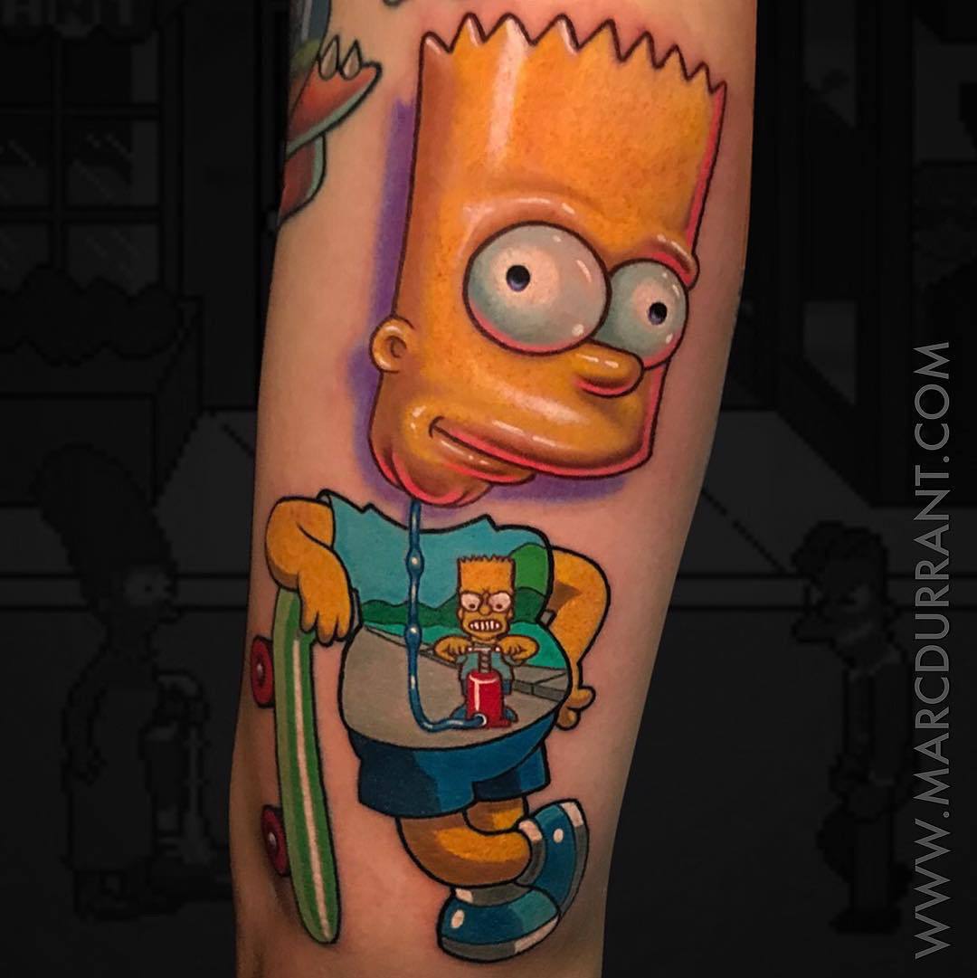 3d Bart Simpson tattoo