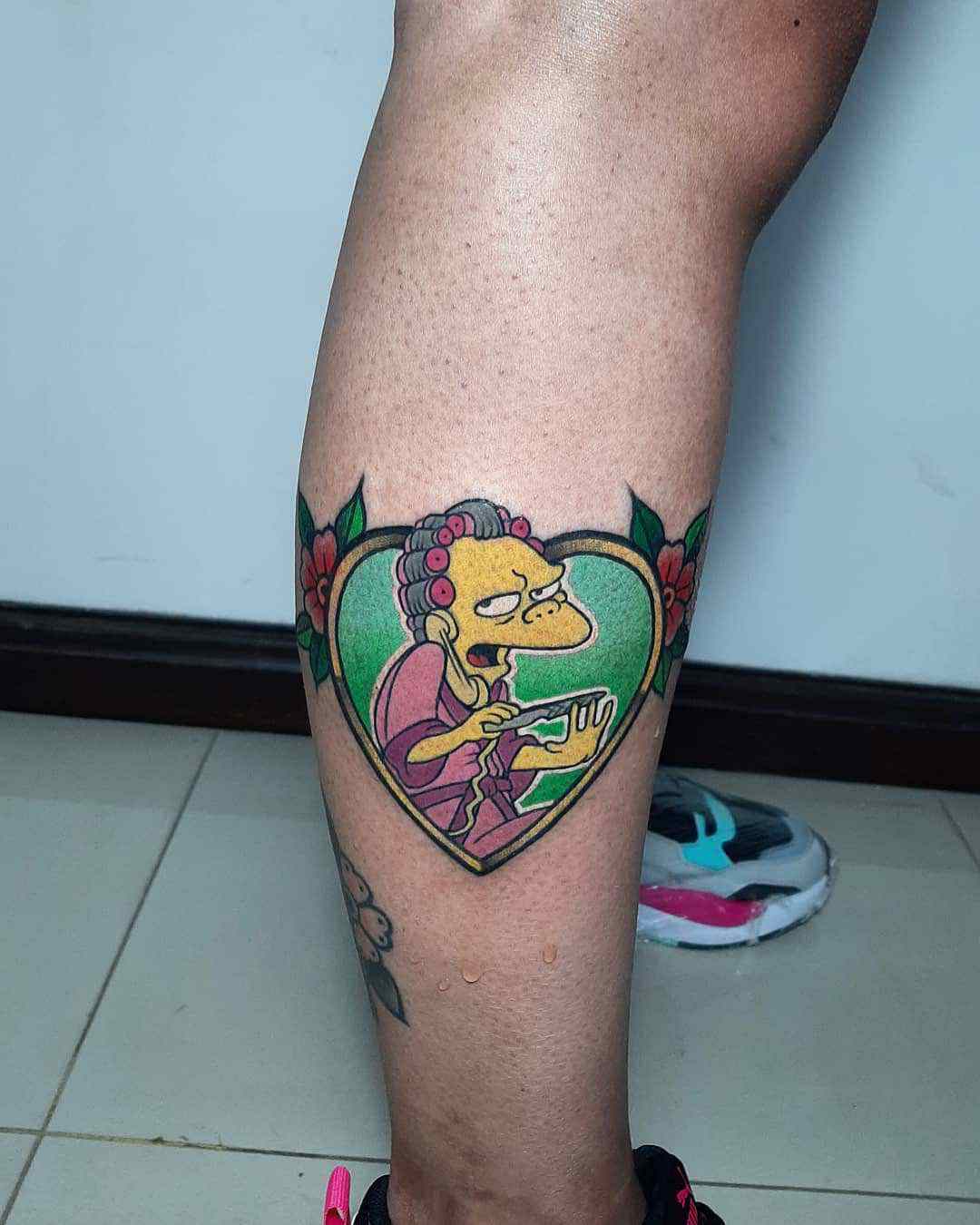 Moe Szyslak - tattoo based on The Simpsons