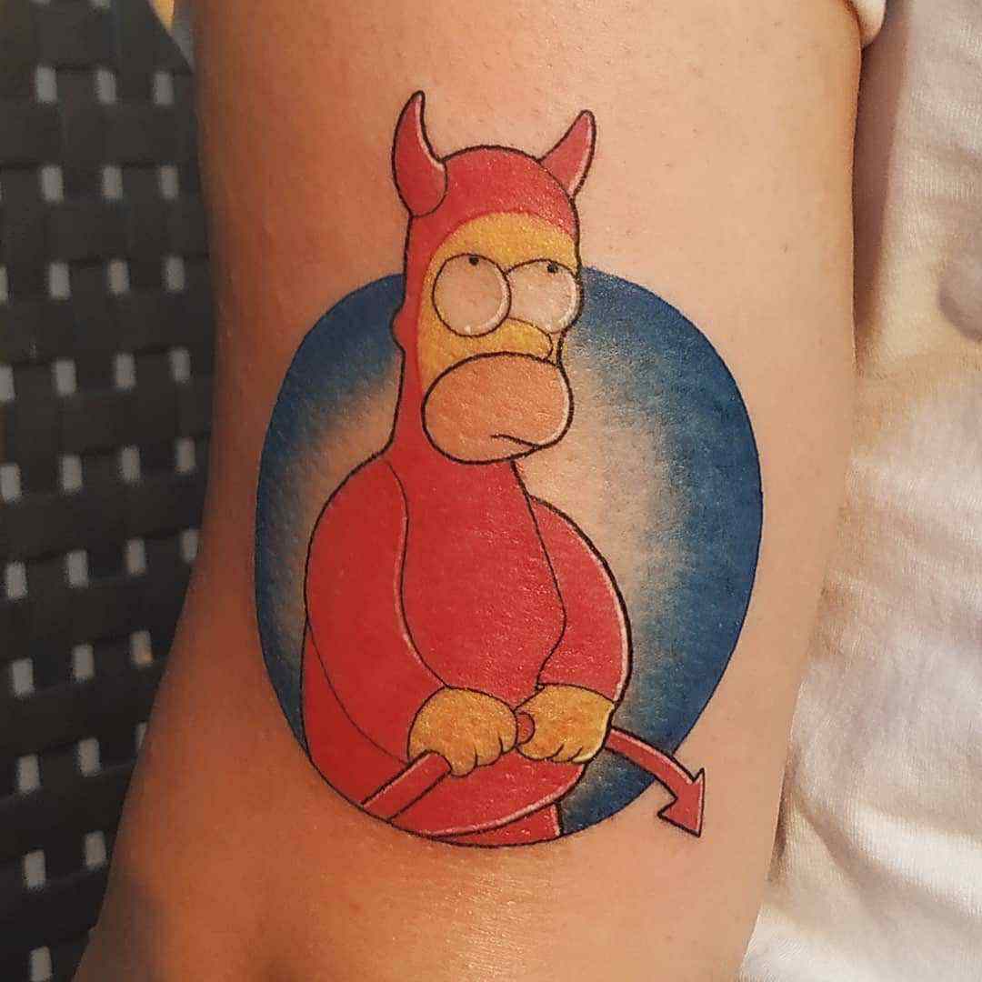 Homer Simpson in devil suit