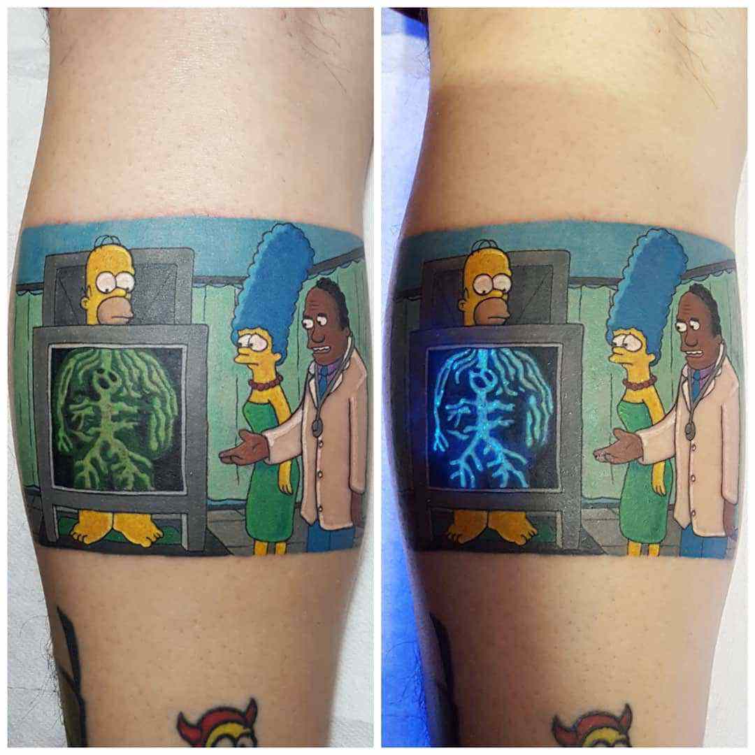 Homer Simpson's x-ray in hospital tattoo