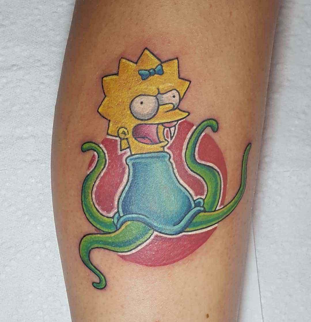 Maggie Simpson is an alien tattoo