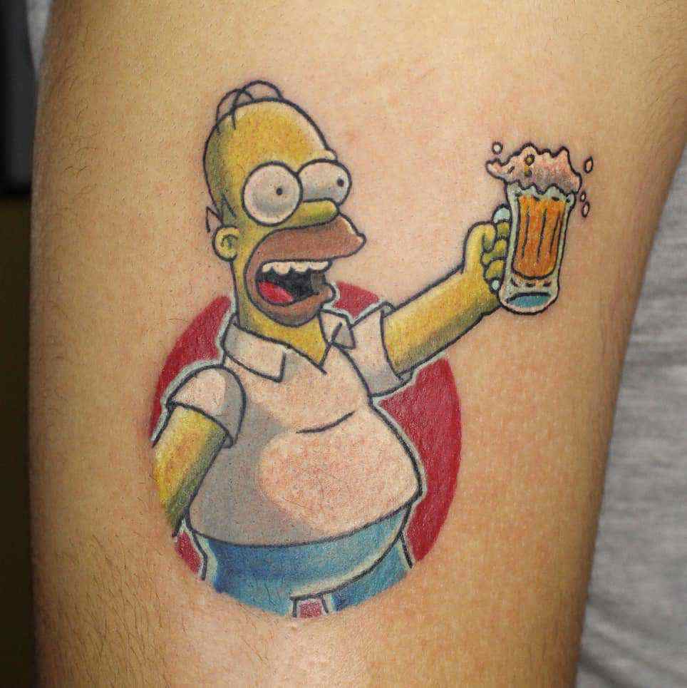 Homer Simpson with beer