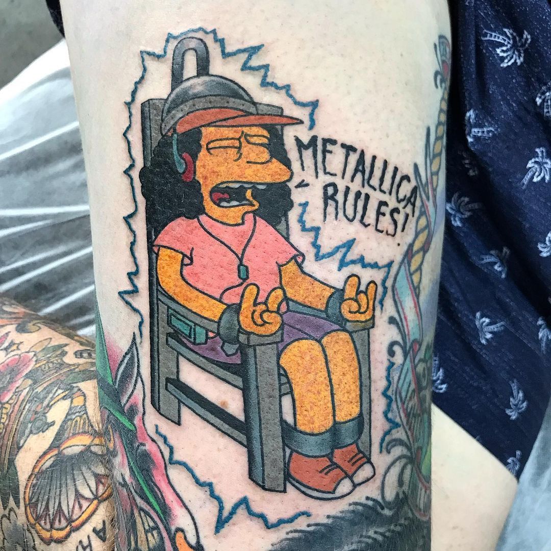 Otto on the electric chair tattoo