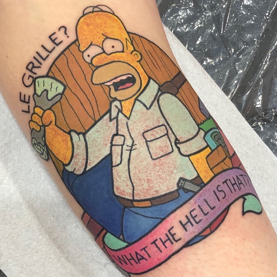 Homer Simpson tattoo