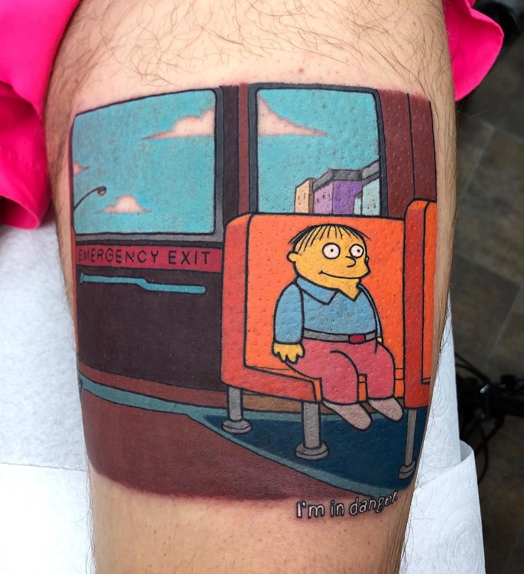 tattoo Ralph in bus