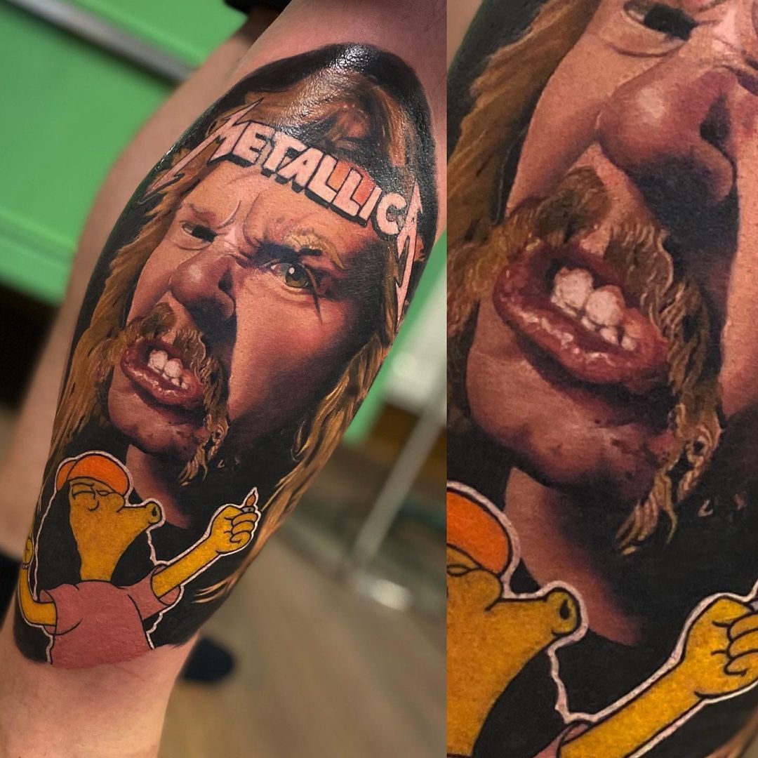 metallica The Simpsons tattoo