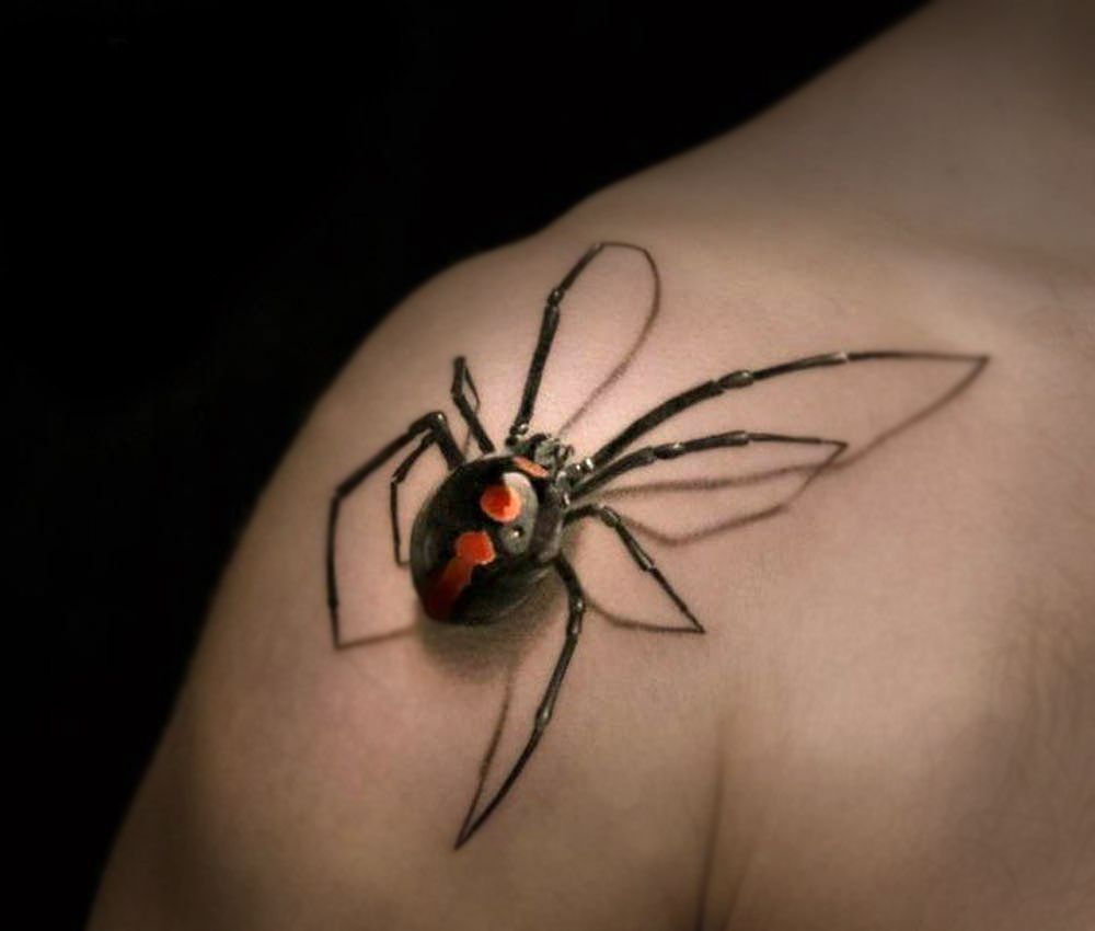 Временные татуировки Пауки светящиеся в темноте