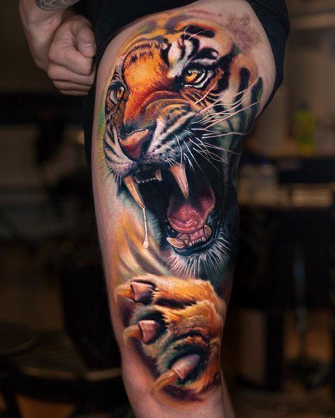 Что означают тату с оскалом тигра и какими они бывают?