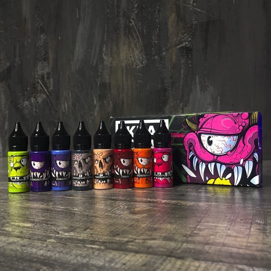 Аглюкс тату сет от КРАСКА Tattoo Ink