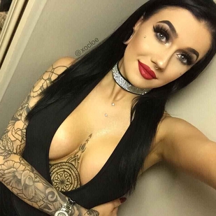 🔥 热门照片、模特作品集  #6364 纹身模特 Cloe Raven