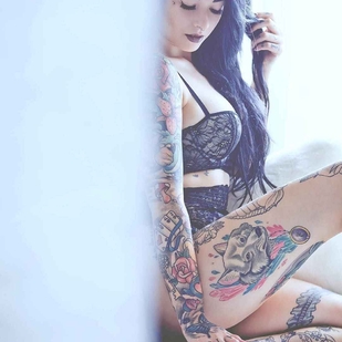 🔥 热门照片、模特作品集  #16908 纹身模特 Alessia Amoruso