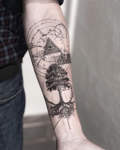 纹身灵感 #51668 纹身师 Maxim Lemo