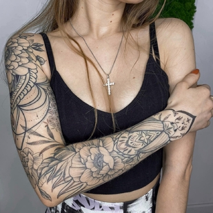 🔥 热门照片、模特作品集  #52597 纹身师 Galina Goryachih