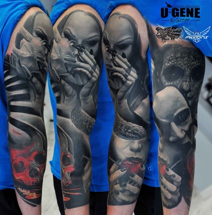 纹身灵感 #8539 纹身师 Evgeniy U-Gene Goryachiy