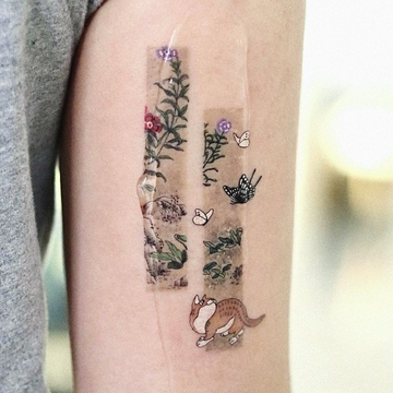 达尔达姆 tattoos 中的传统韩国绘画魅力