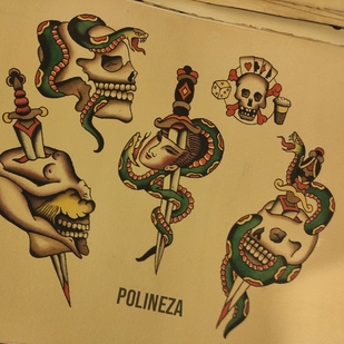 🔥 热门照片、模特作品集  #68695 纹身师 Polineza Aleksandrovna