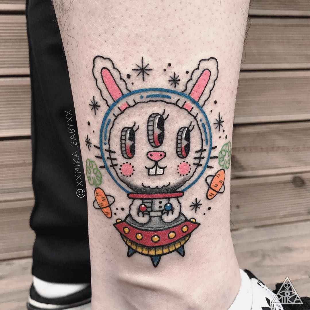 Тату мастер XXMIKA BABYXX цветная абстрактная татуировка нью скул | Tattoo artist XXMIKA BABYXX color abstract new school tattoo