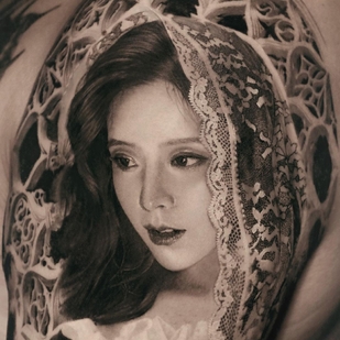 🔥 热门照片、模特作品集  #55843 纹身师 Victoria Lee