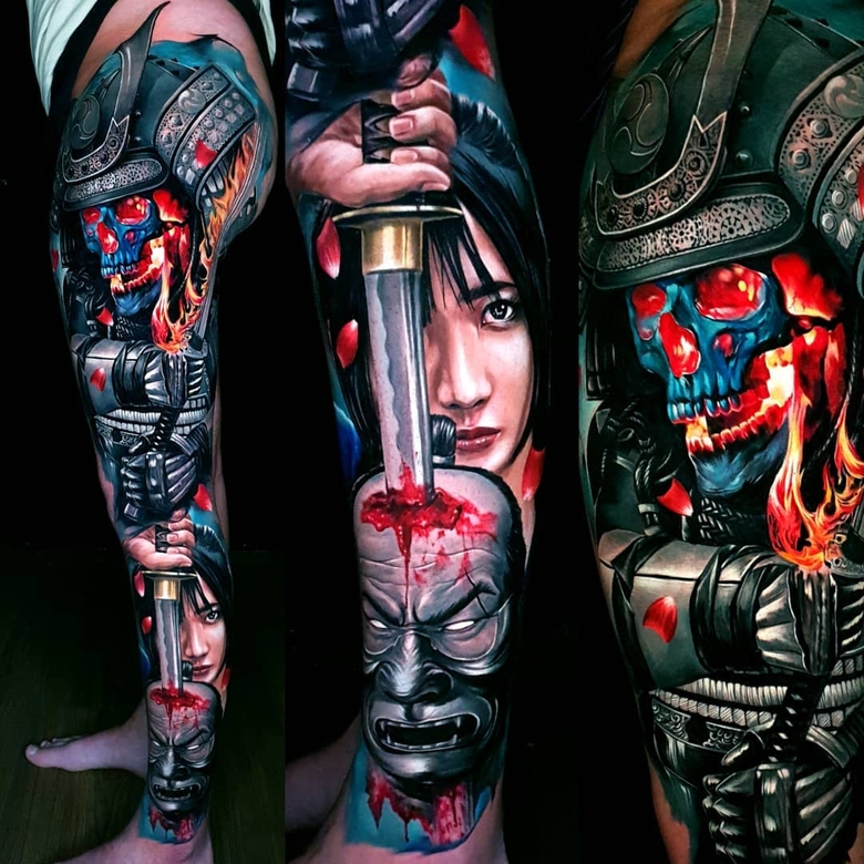阿克巴·塔瓦卡尔 tattoo 中的印度尼西亚超现实主义