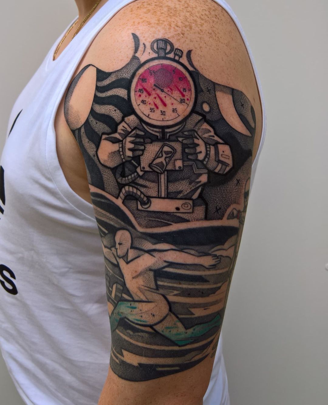 Graphic tattoo by Krzysztof Futro