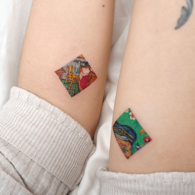 Tattoo based on famous painting by Eden